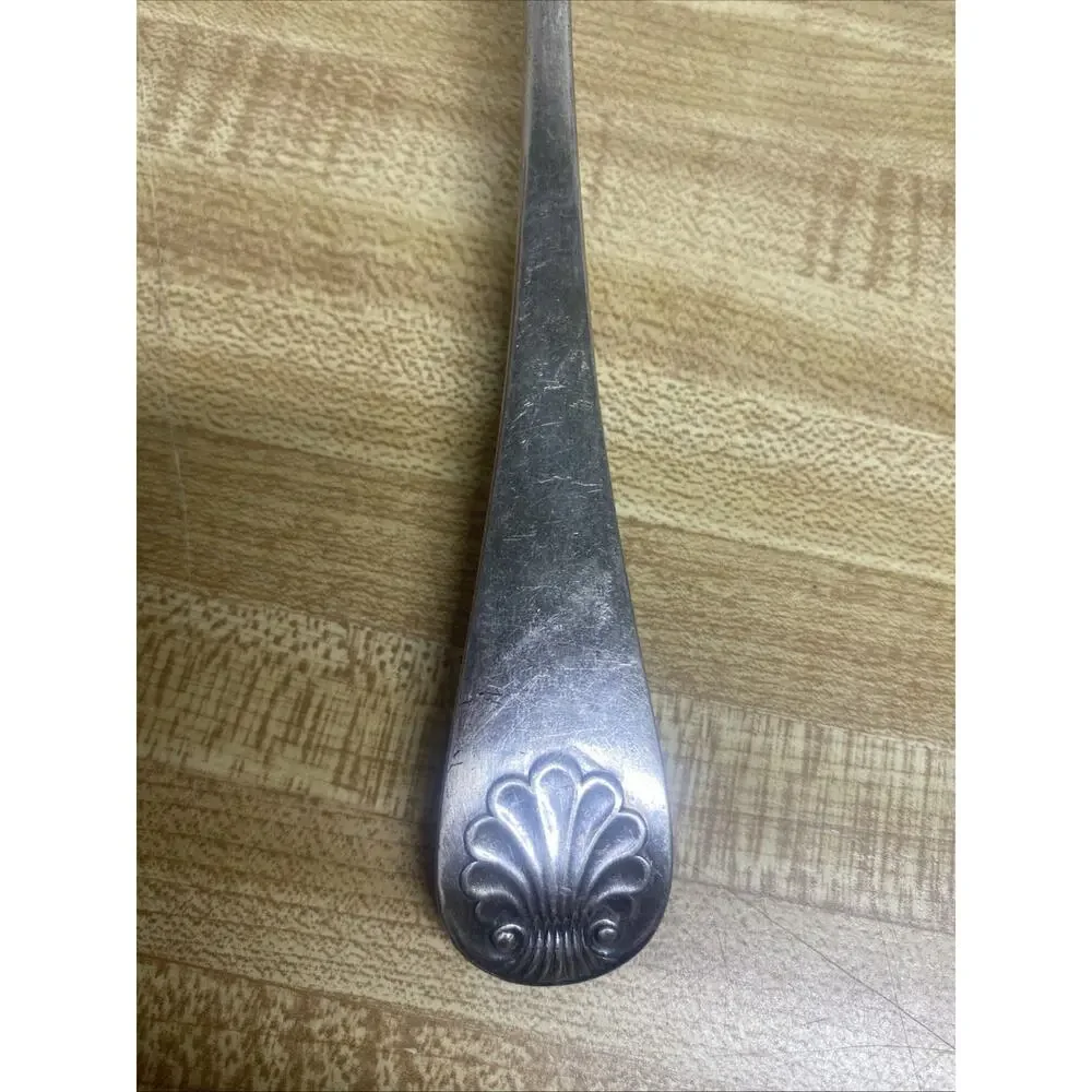 Vintage 1860 SHELL Pattern Silverplate Flatware Serving SPOON by Wm Rogers